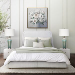 White Color Bed with sheet