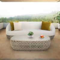 White Color Dining Sofa